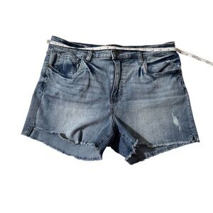 KUT from the Kloth High Rise Distressed Denim Shorts Size 14